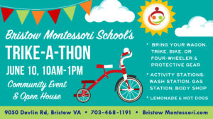 trike-a-thon open house bristow montessori school